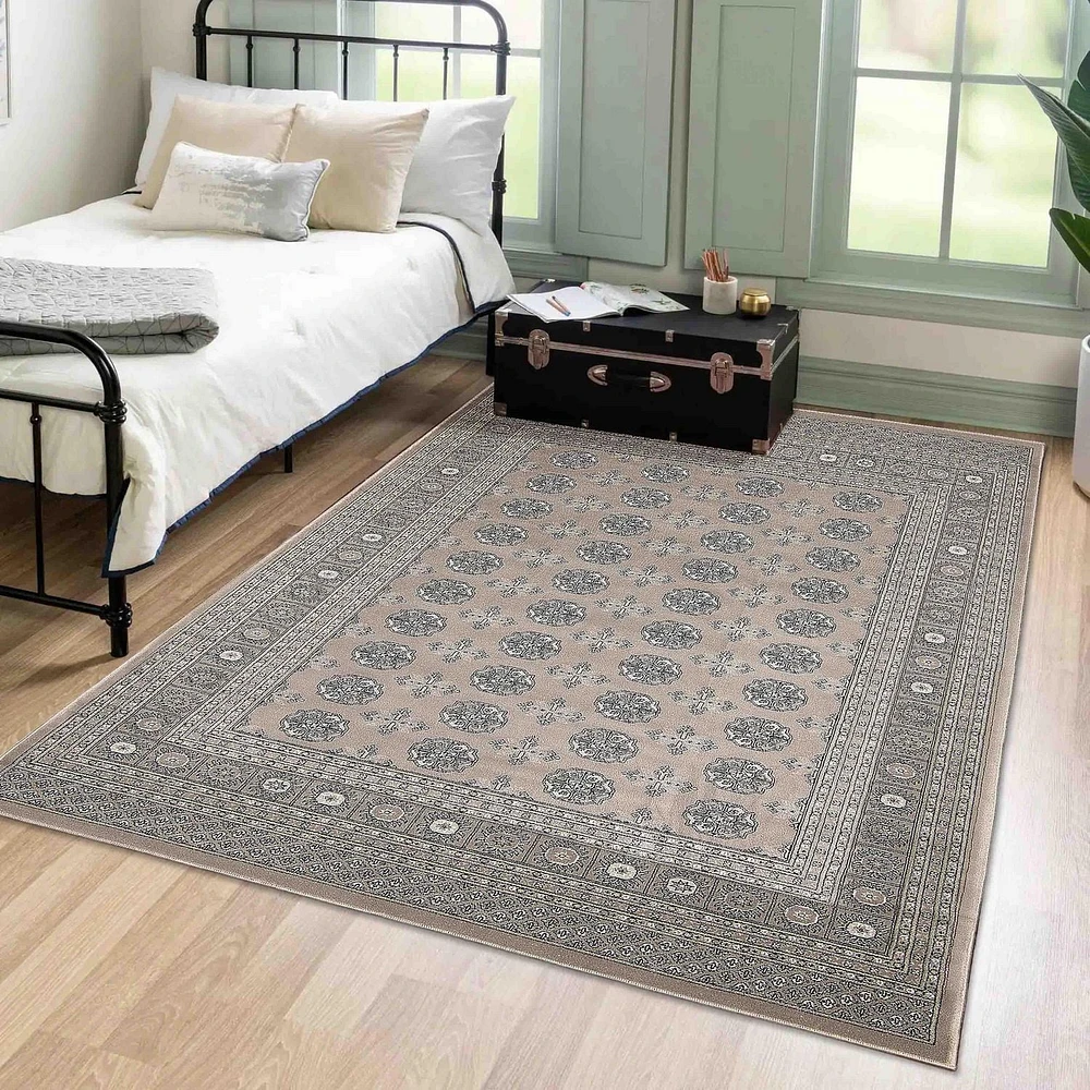 ECARPET Bokhara Oriental Area Rug  for Living Room, Dining Room, Bedroom