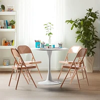 Lot de 4 chaises pliantes Homy Casa - Chaises en métal durables et élégantes en bleu/gris/rose Morandi élégant