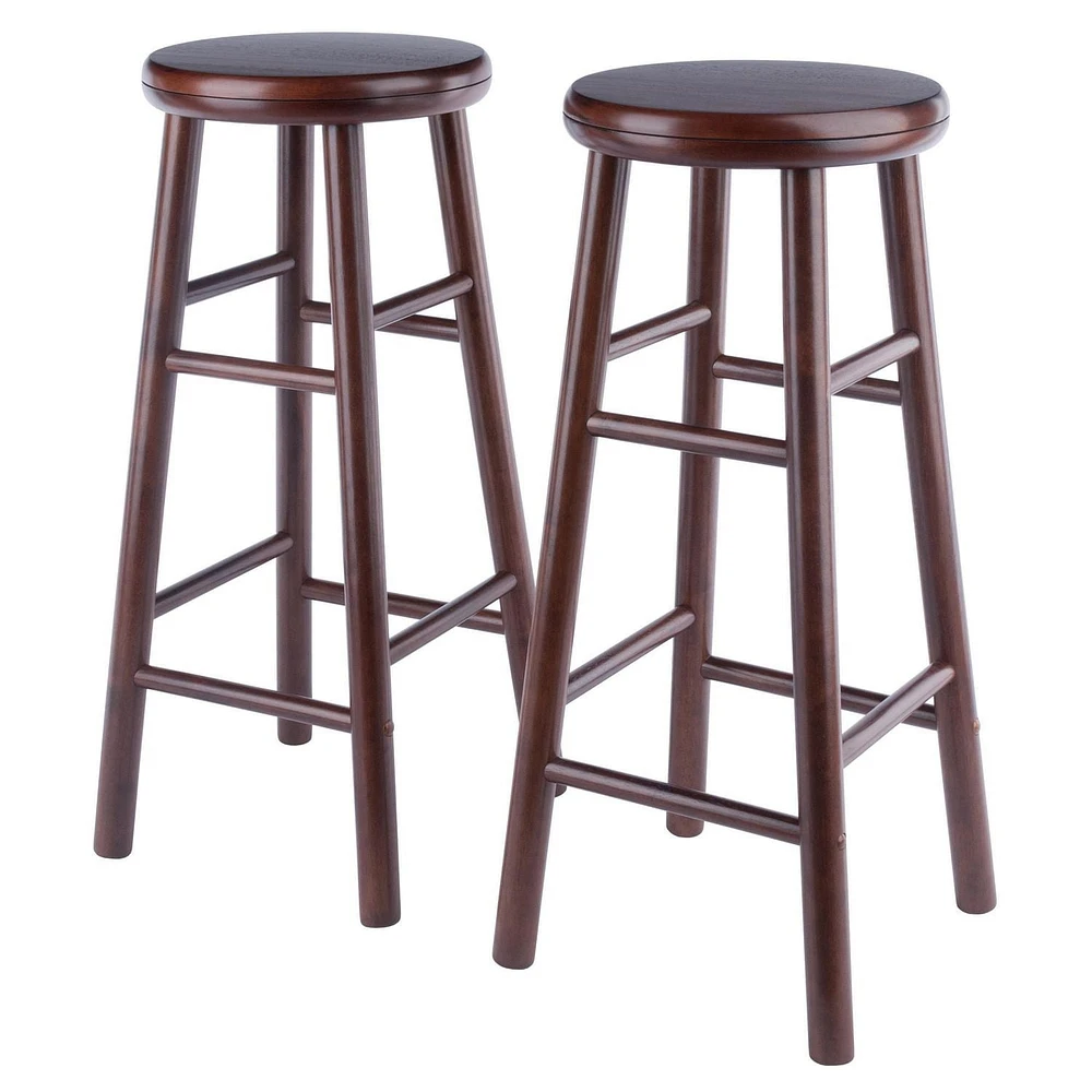Ensemble de 2 tabourets de bar à siège pivotant Shelby