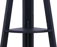 kieragrace Providence Bailey Corner Shelf – Black, 5-Tiered, Matte Finish, 71-Inch Tall