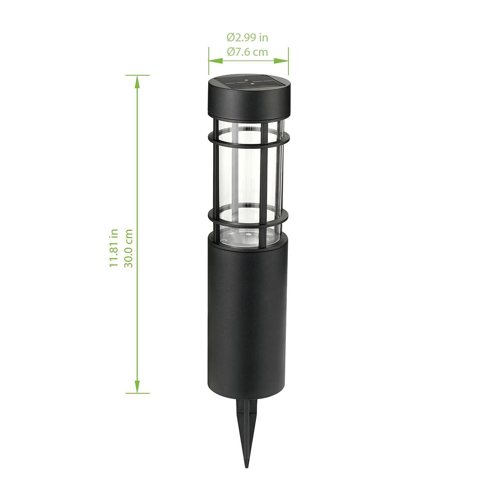 Mainstays Borne d'Éclairage Solaire 10 Lumens, Paquet de 2 2PK 10L Borne solaire