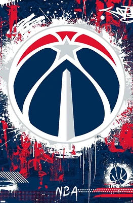 NBA Washington Wizards - Maximalist Logo 23 Wall Poster, 22.375" x 34"