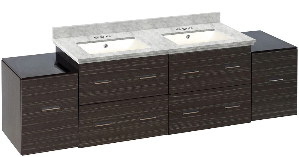 Imaginations Américaines 76 po W Vanity Set Gris