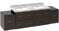 Imaginations Américaines 76 po W Vanity Set Gris