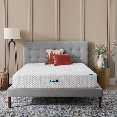 Matelas Lucid Refresh en mousse à mémoire de forme infusée de gel de 10 po, sensation ferme, matelas de complet