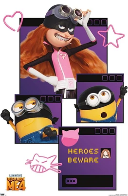 Illumination Despicable Me 4 - Heroes Beware Wall Poster