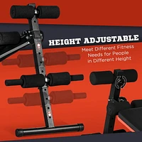 Soozier Banc assis pliable, entraînement de base réglable pour gym à domicile