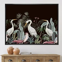 Designart Chinoiserie Aux Oiseaux Et Pivoines III ART MURAL À CADRE FLOTTÉ