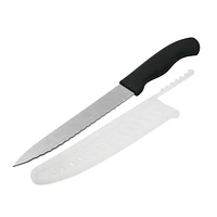 Couteau utilitaire Mainstays de 5 po en acier inoxydable avec manche en plastique noir