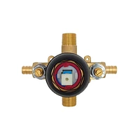 Square Pressure-balanced shower set with spout. PEX connection 1/2-in chrome finish