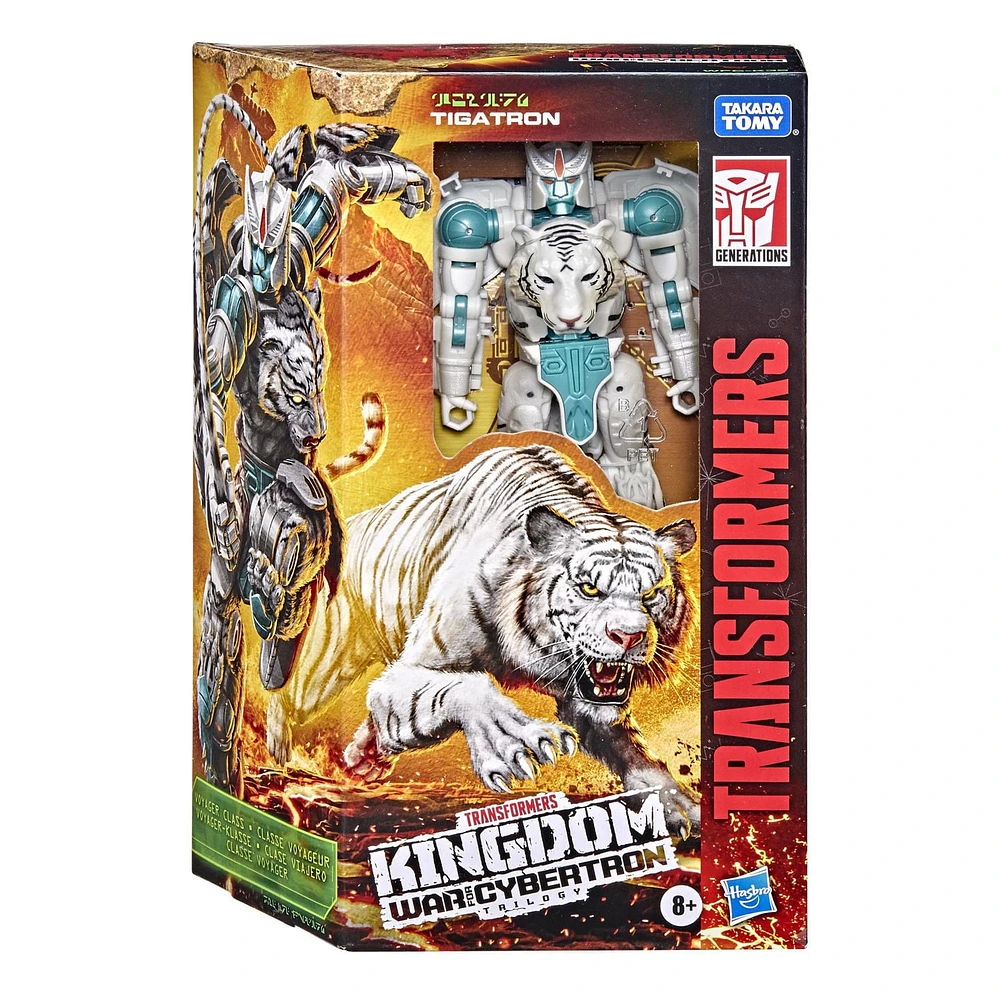 Transformers Generations War for Cybertron : Kingdom, figurine WFC-K35 Tigatron de 17,5 cm, classe Voyageur, pour enfants, à partir de 8 ans