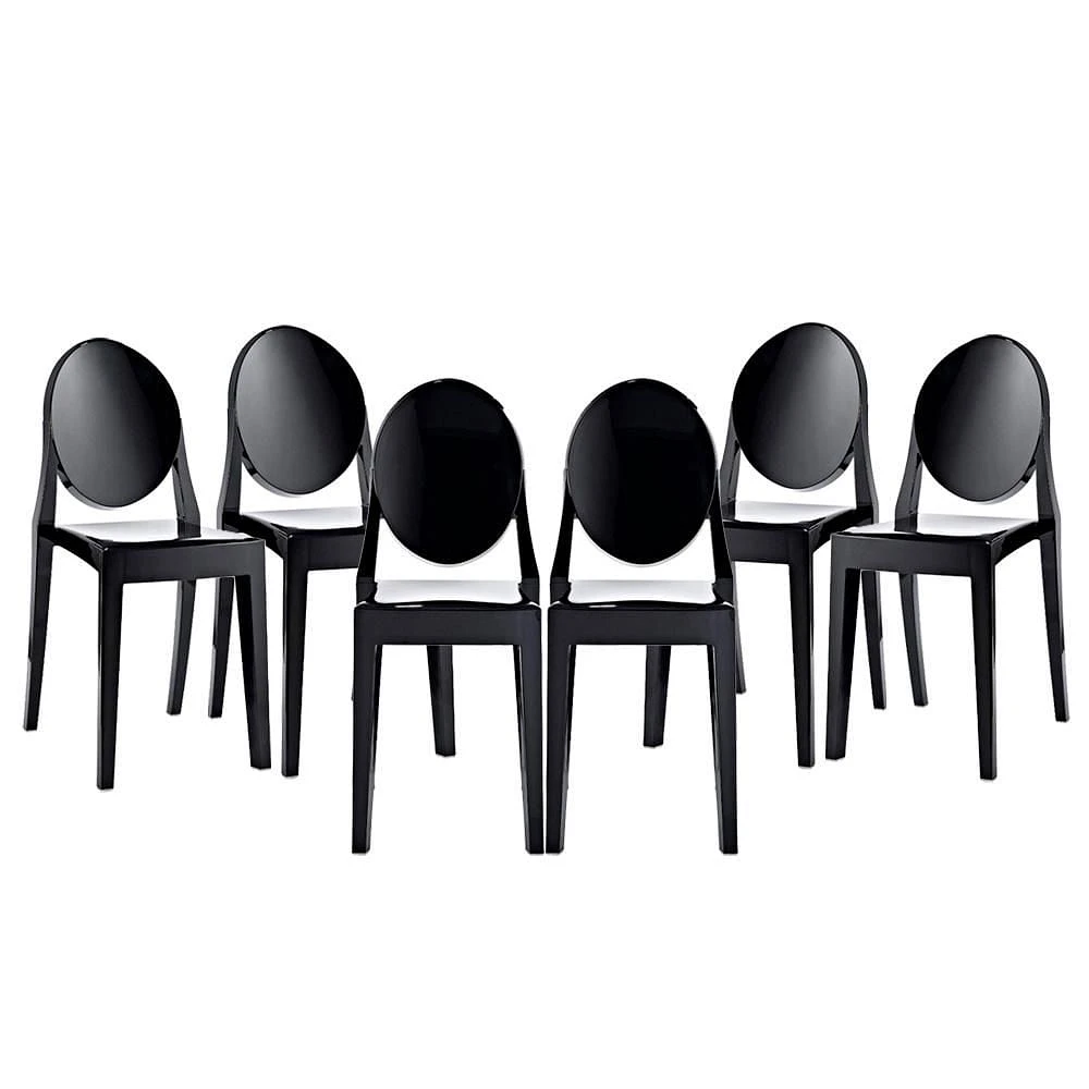 Heavenly Collection Plastique Noir Chaise Sans Bras