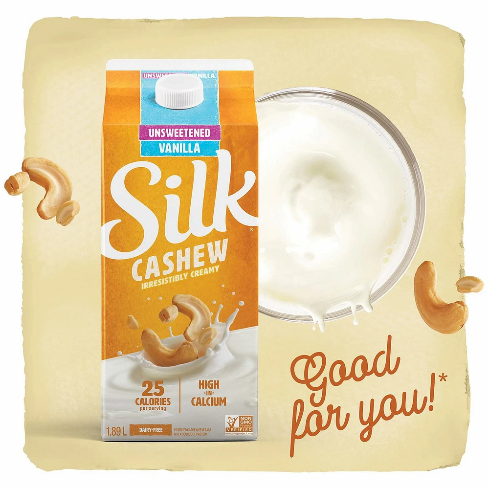 Silk Creamy Cashew Milk Alternative, Unsweetened, Vanilla Flavour, 1.89 L