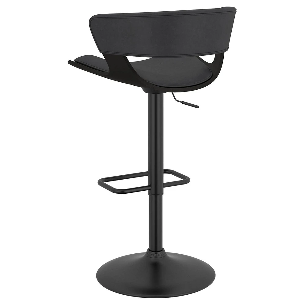 Tabouret contemporain pneumatique, charbon