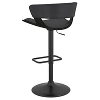 Tabouret contemporain pneumatique, charbon