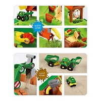 Theo Klein John Deere : Table de jeu pour enfants 2 en 1 avec ferme et table à eau