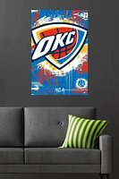 NBA Oklahoma City Thunder - Maximalist Logo 23 Wall Poster, 22.375" x 34"