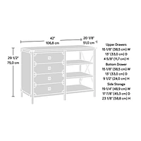 Sauder® Collection Steel River Crédence, Finition Carbon Oak®, 427849