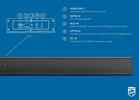 Philips Haut-parleur 2.0 Soundbar avec HDMI ARC, TAB5105
