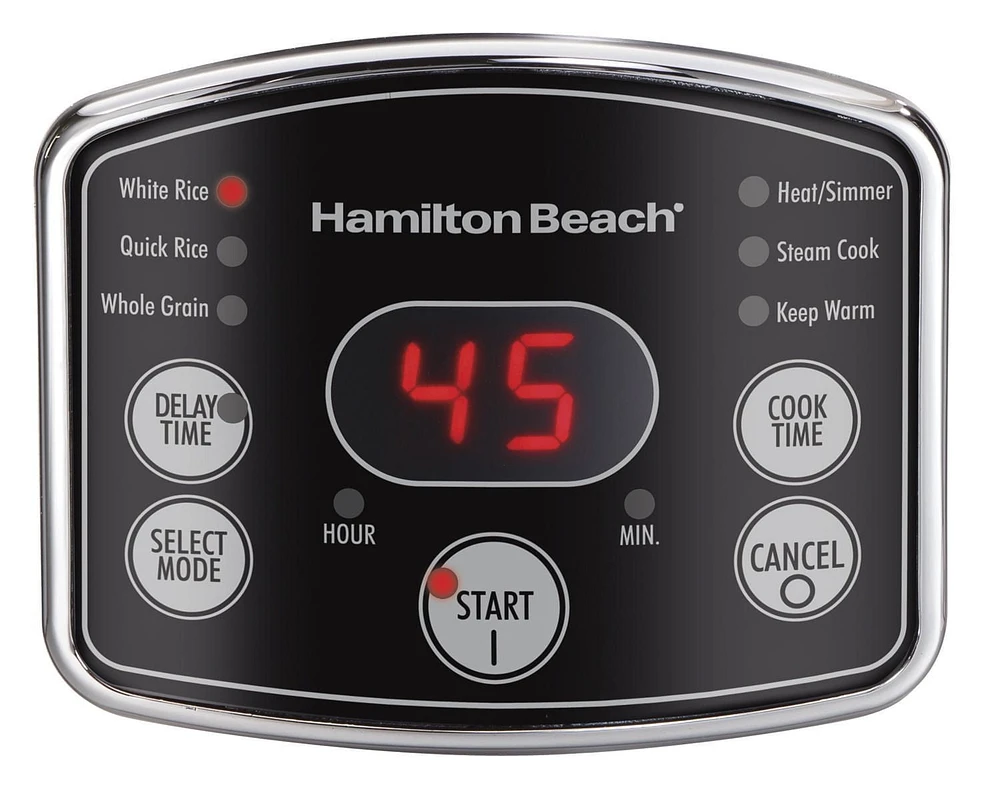 Cuiseur à riz et étuveur numérique en 1 Simplicity de Hamilton Beach de 14 tasses 37549C 14 tasses
