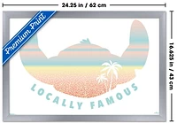Disney Lilo and Stitch: Beach Vibes - Locally Famous Wall Poster, 14.725" x 22.375" Framed