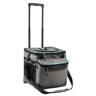 Ozark Trail 50 Can Collapsible Wheeled Cooler, Easy Access Top, Food Safe, Capacity 17.4Qt / 50 Cans., cooler
