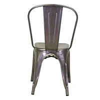 Chaise de salle à manger durable en métal Tolix Roch – Chaise d'appoint élégante en métal pour restaurants et espaces modernes