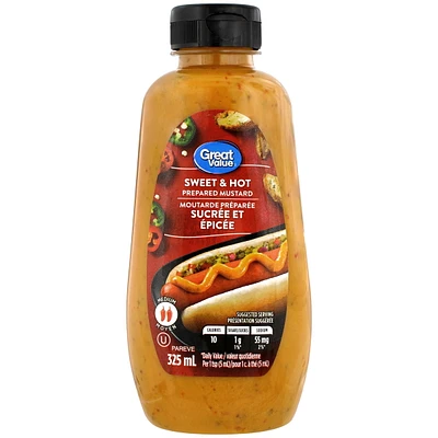 Great Value Sweet and Hot Prepared Mustard, 325 mL