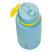 b.box - Gobelet isotherme à couvercle rabattable avec paille, grande bouteille d'eau durable pour adolescents et adultes, bouteille d'eau de voyage, isolation triple couche, sans BPA