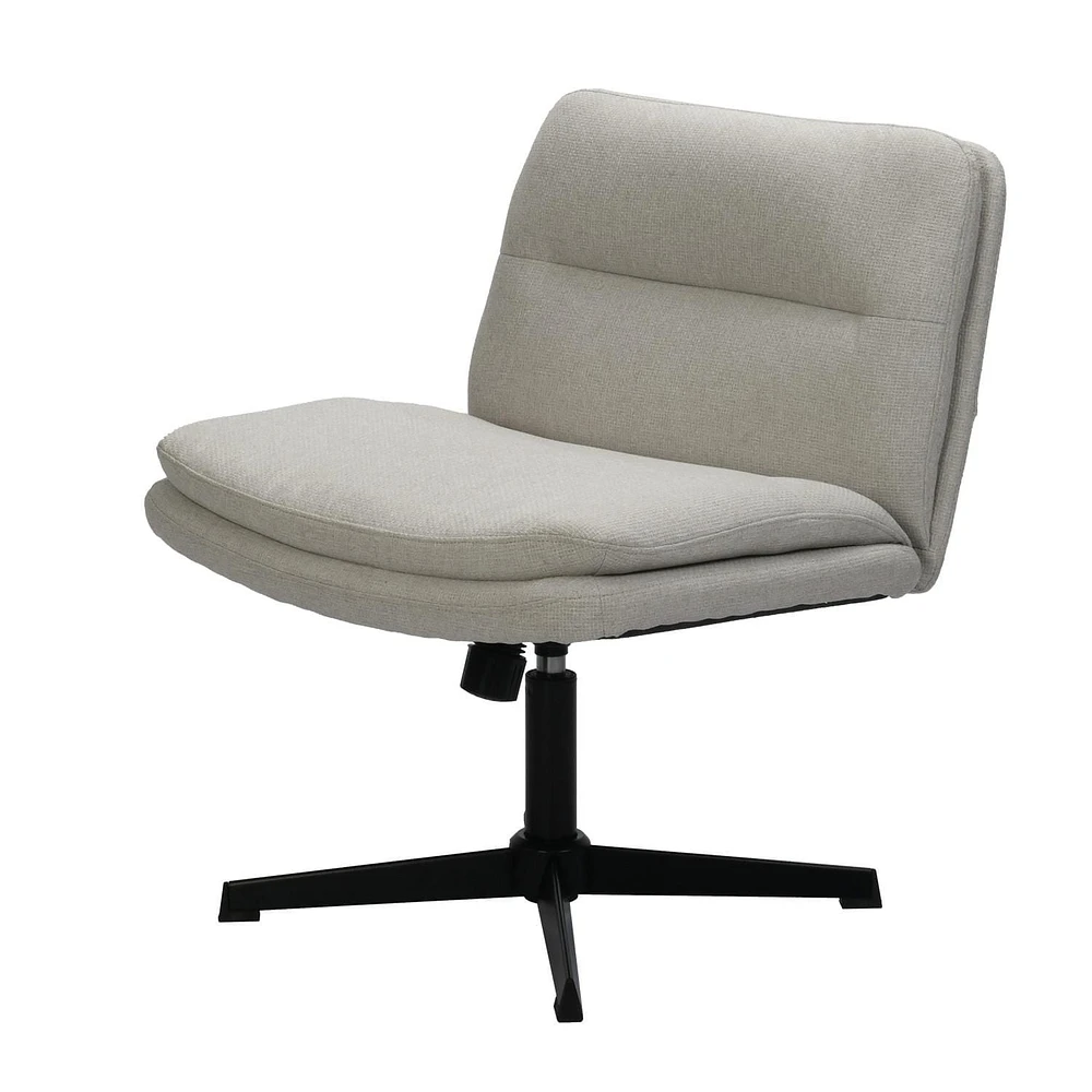 Chaise de bureau à dossier moyen Homy Casa avec revêtement capitonné et accoudoirs pour bureau à domicile et salon