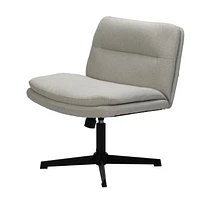 Chaise de bureau à dossier moyen Homy Casa avec revêtement capitonné et accoudoirs pour bureau à domicile et salon