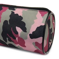 Pen+Gear Pink Camo Barrel Pencil Pouch in Durable Polyester