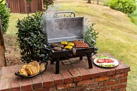 1-Burner Portable Propane Gas Grill in Stainless Steel
