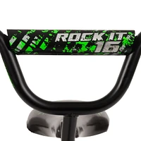Le Rock It de Huffy ,16 pouces, vélo pour garçons avec roues d’entraînement, noir 4-6 ans