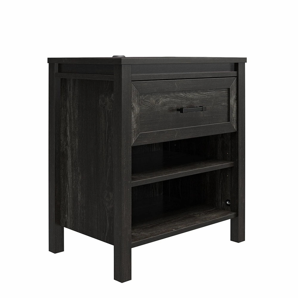 Table de chevet Beaumont d’Ameriwood Home, chêne noir