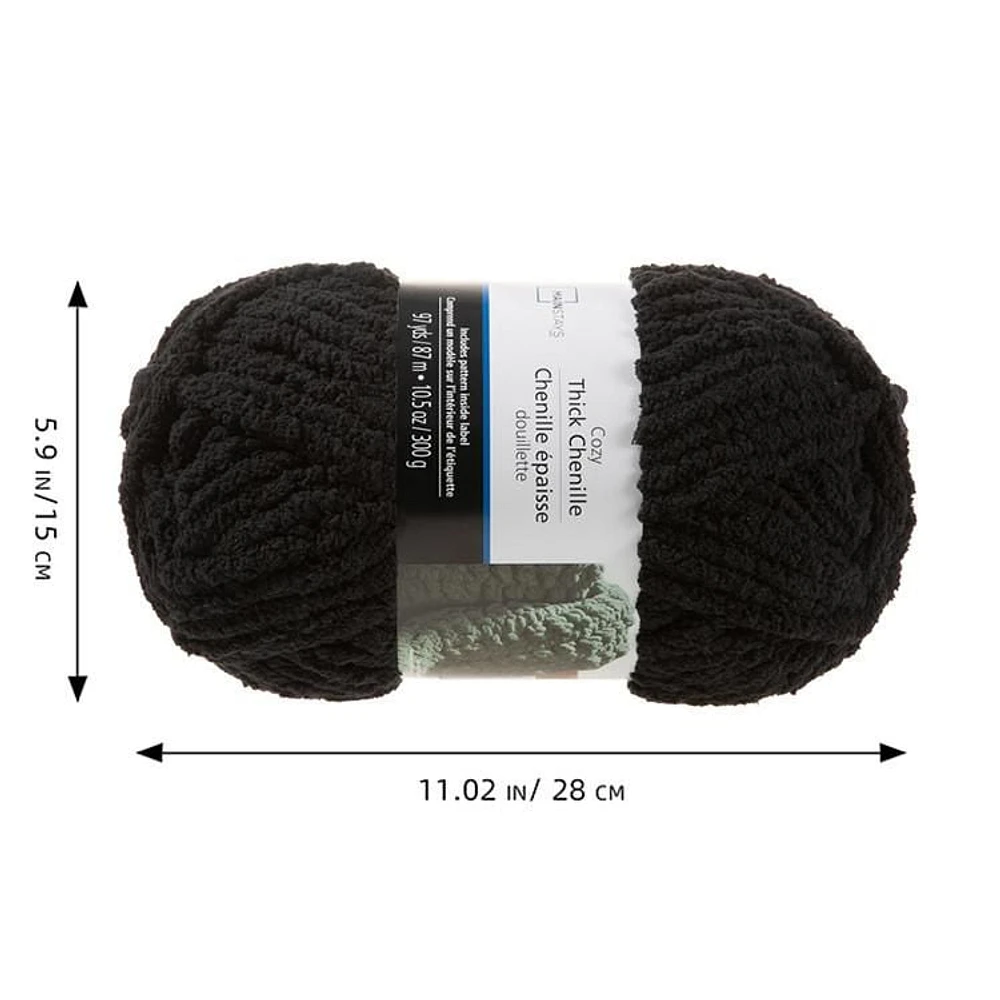MAINSTAYS 2 PACK BLACK THICK YARN