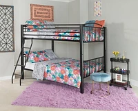 Conrad Full over Full Metal Bunkbed, Black
