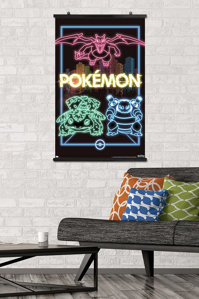 Pokémon - Neon Group Wall Poster, 14.725" x 22.375"