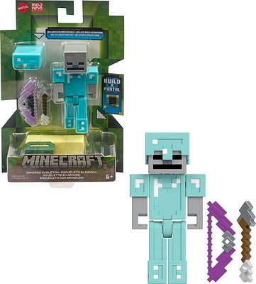 Minecraft Figurines articulée Squelette en Armure 8,26 cm (3,25 po) – Collection