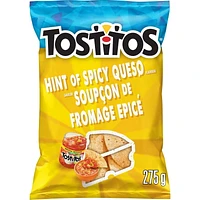 Tostitos Hint of Spicy Queso flavour tortilla chips