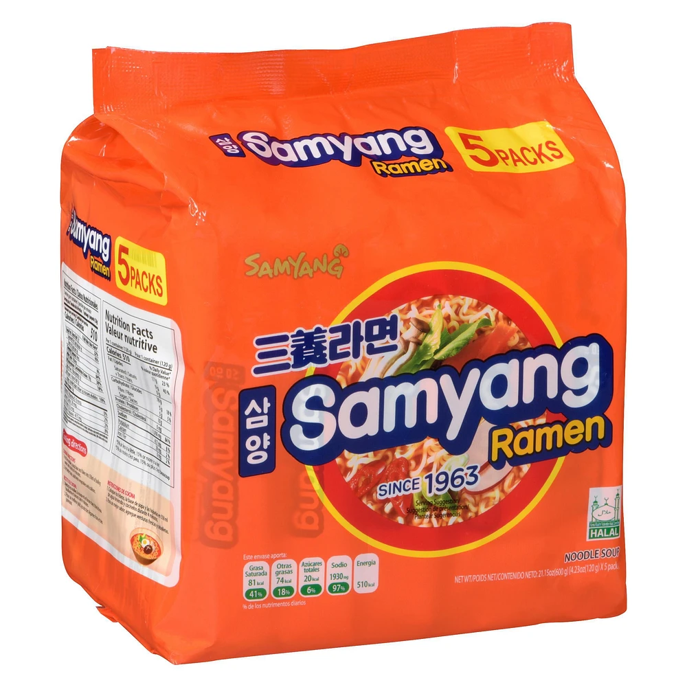 Samyang Original Ramen, 120g x 5