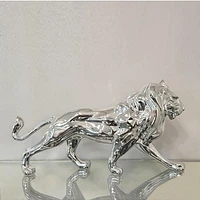 Canadian Lion Silver Figurine Home Decoration