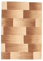 ECARPETGALLERY Tapis Fait à la Main pour Salon, Salle à Manger et Chambre à Coucher Transitionnel Collection Moldovia Patch 4'7" x 6'6" en Brun