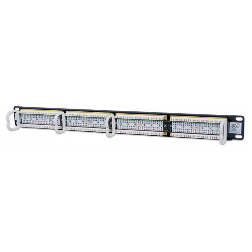 24 Port Cat6 Patch Panel, 1u - Black