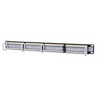 24 Port Cat6 Patch Panel, 1u - Black