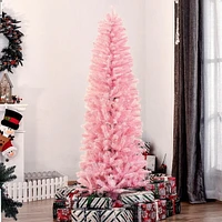 HOMCOM Arbre de Noël artificiel de 1,8 m avec ouverture automatique pour fête à la maison, rose