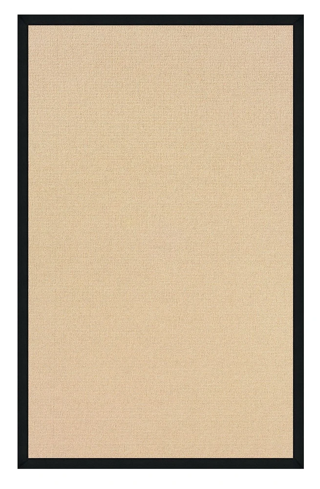Tapis d'appoint Athena naturel et noir de 1 pi 10 po x 2 pi 10 po