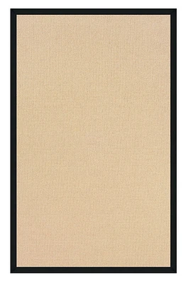 Tapis d'appoint Athena naturel et noir de 1 pi 10 po x 2 pi 10 po