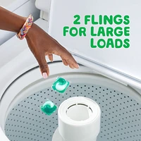 Capsules de détergent à lessive Gain Flings, capsules de détergent HE 3 en 1 avec Oxi Boost et Febreeze, parfum Brise nocturne 76CT