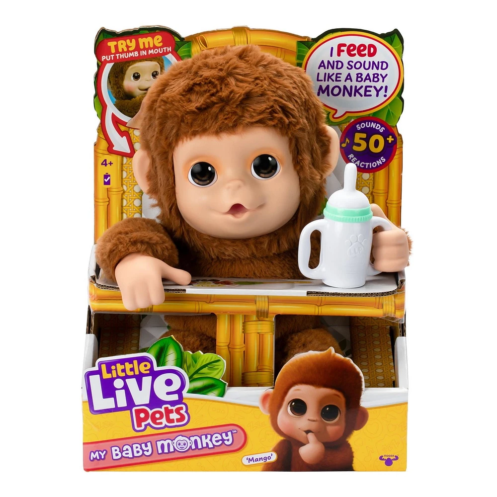PETITS ANIMAUX VIVANTS MON BÉBÉ SINGE Singe interactif !